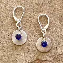 #378 Sapphire Dangle Earrings