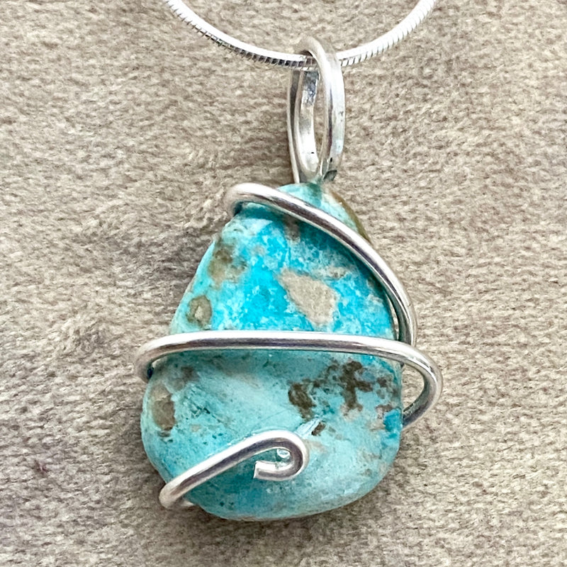 #615 Sterling Wrapped Turquoise