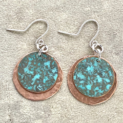 #622 Patina & Copper Earrings