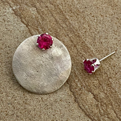 An image of a pair of Ruby earrings from Jan's collection.