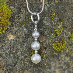 Image of a three-tiered pearl pendant from Jan's collection.