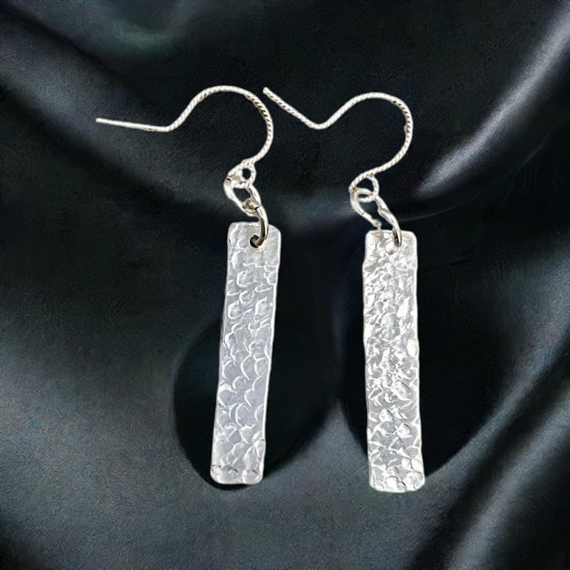 #178 Sterling Silver Rectangle Earrings