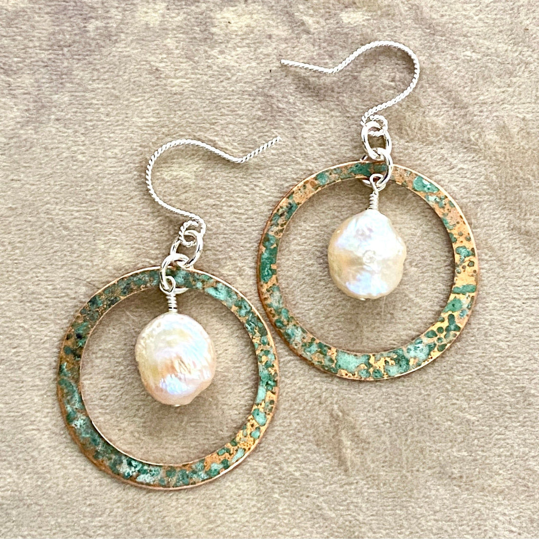 Vintage Patina Circles Round Earring main image 1