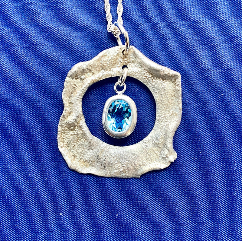 #284 Sky Blue Topaz Pendulum