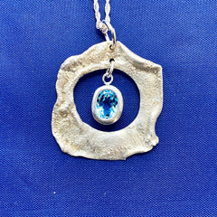 #284 Sky Blue Topaz Pendulum