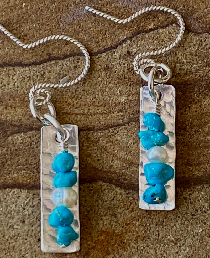 #329 Turquoise and Sterling Earrings