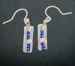 #355 Lapis and Sterling Earrings