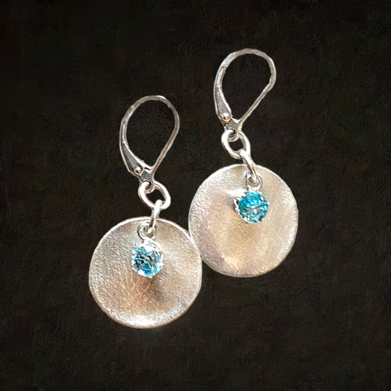 #358 Zircon & Sterling Earrings