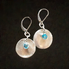 #358 Zircon & Sterling Earrings