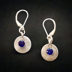 #378 Sapphire Dangle Earrings