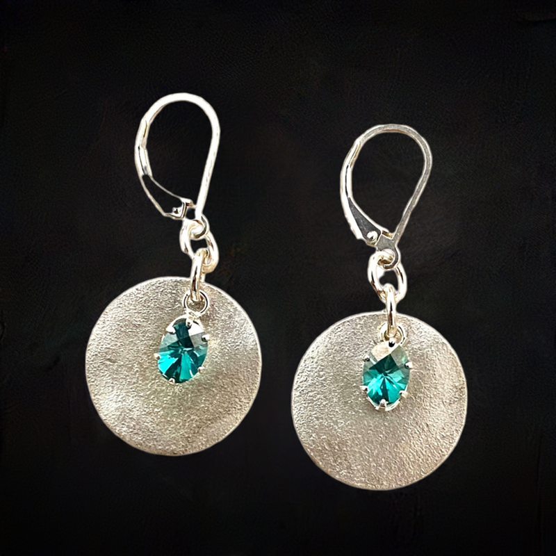 #479 Green Topaz Earrings