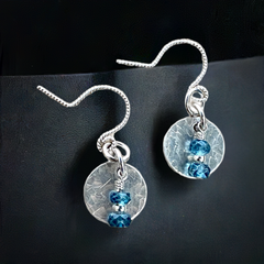 #517 London Blue Topaz Circle Earrings