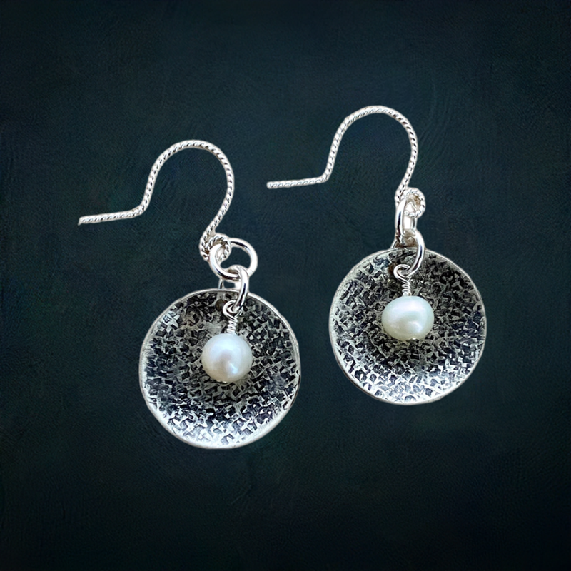 #598 Domed Sterling Earrings