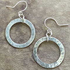 #616 Sterling Circle Earrings