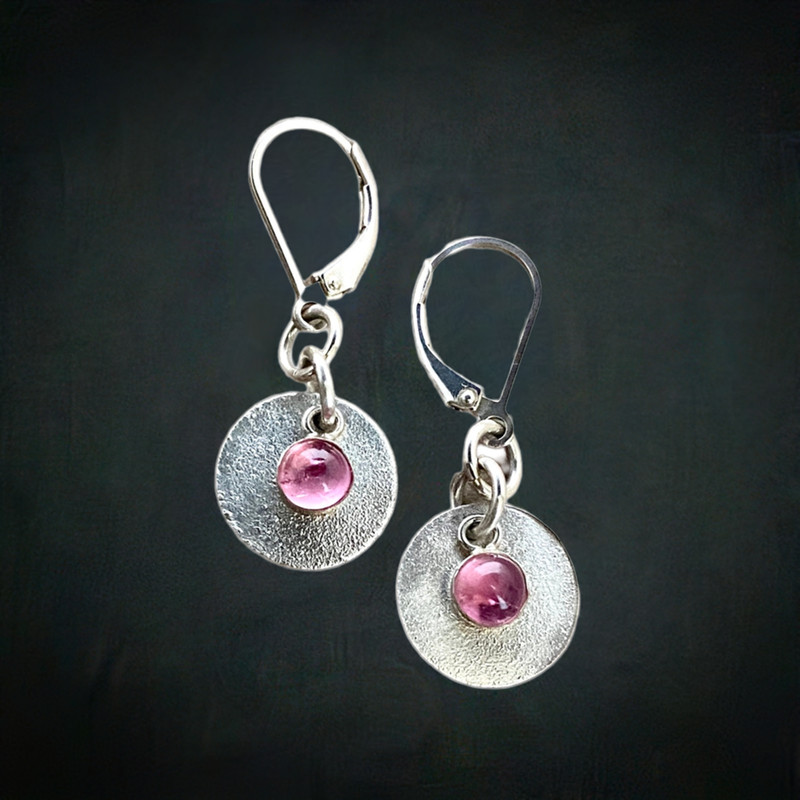 #630 Pink Tourmaline Earrings