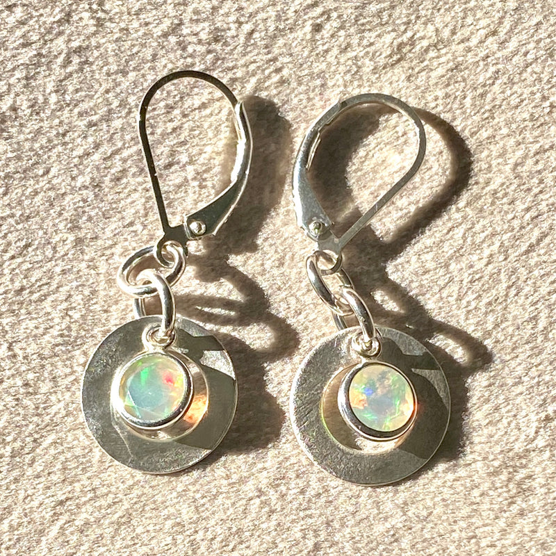 #631 Opal & Sterling Earrings