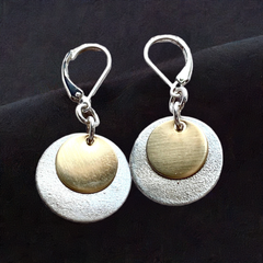 #664 Sterling & Gold Fill Earings