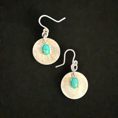 #714 Oval Turquoise Earrings