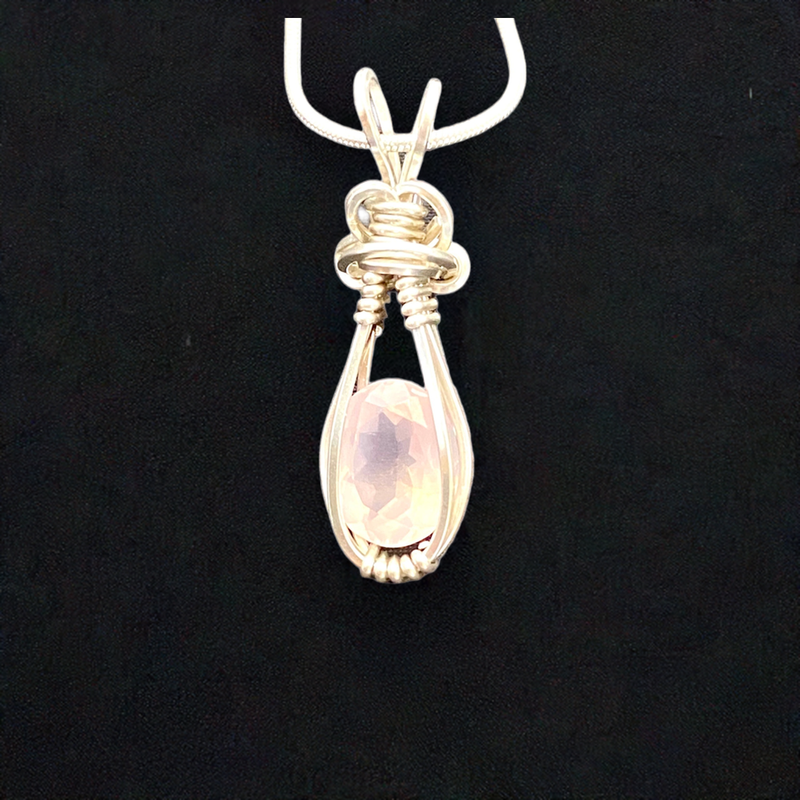 #717 Rose Quartz Wrapped