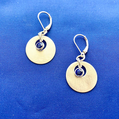 #744 Sapphire Open Dangles