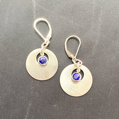 #744 Sapphire Open Dangles