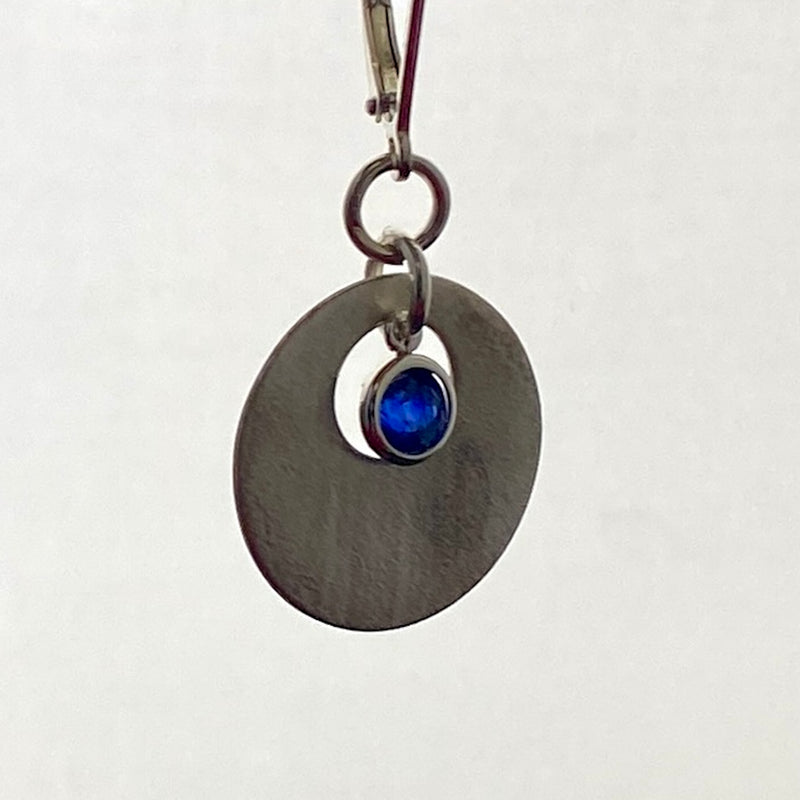 #744 Sapphire Open Dangles
