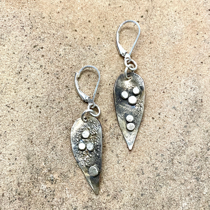 #782 Silver Fusion Earrings w/Raindrops