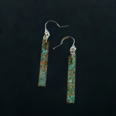 #92 Patina Rectangle Earrings