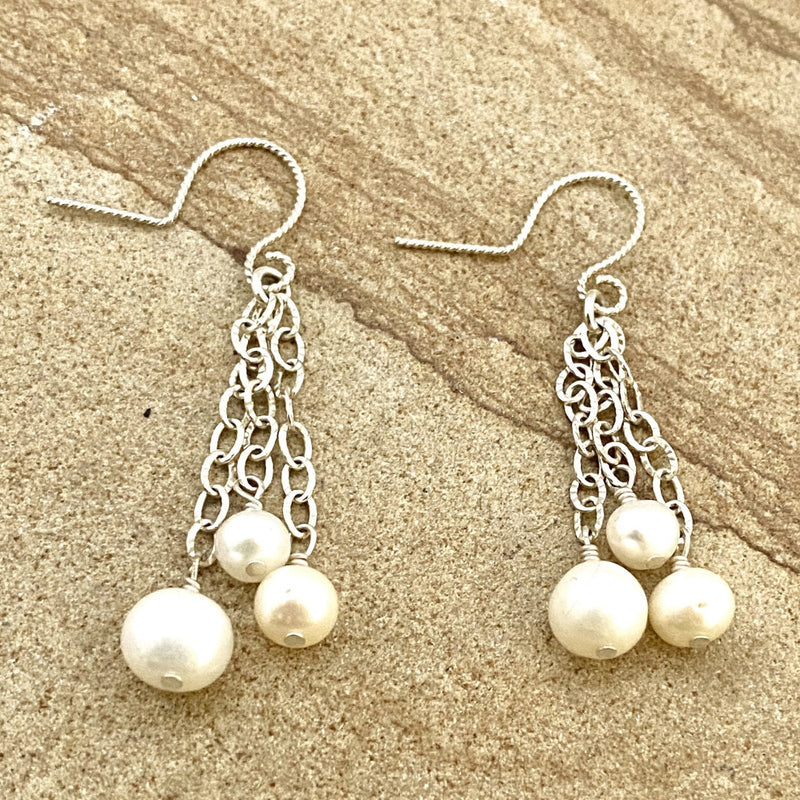 #315 Pearl Cluster Earrings
