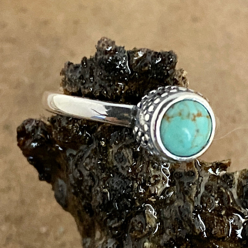 Turquoise & sterling silver ring #548