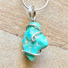 #531 Turquoise Nugget Sterling Wrapped