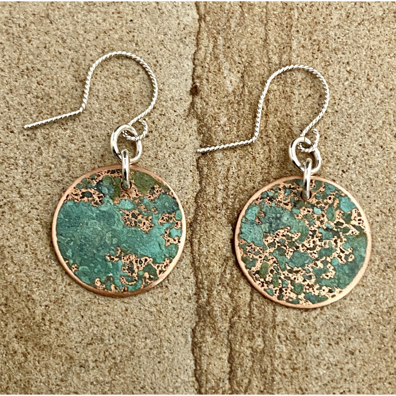 Patina Round Earrings #93